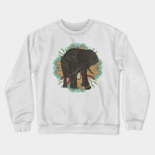 Modern African Elephant Crewneck Sweatshirt